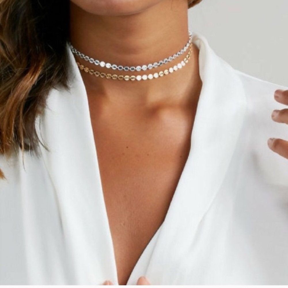 Dainty Coin Necklace in Silver